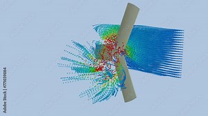 CFD simulation Computational fluid dynamics - blade airflow simulation