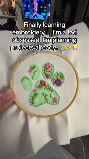 Update on this quick project #embroidery #learning #hobby | embroidery