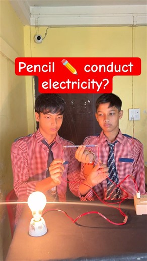 Graphite, Pencil ✏️ conduct electricity #experiment #science