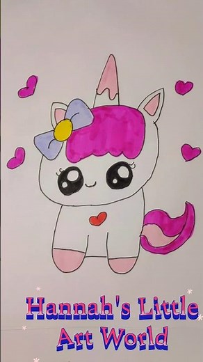Easy Hello Kitty Unicorn Drawing #satisfyingart
