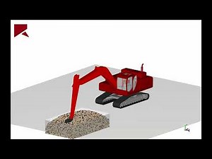 Excavator Simulation in Ansys Rocky