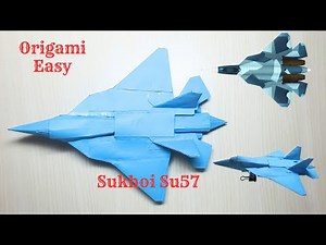 How to make Paper Sukhoi Su-57 3D I Origami Sukhoi Su-57 3D I OrigamiEasyTT