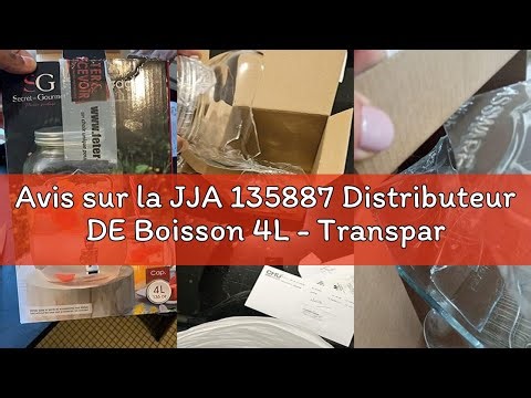 Avis sur la JJA 135887 Distributeur DE Boisson 4L - Transparent