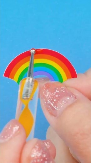 DIY Mini Rainbow Glasses For Barbie | MINIATURE IDEAS FOR DOLLHOUSE | #Shorts
