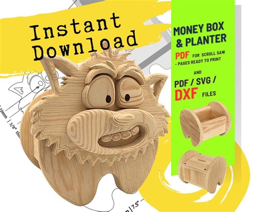 Woodworking Cat No.6 Design for Unique Home & Garden Decoration | PDF | SVG | DXF | Scroll Saw - Etsy