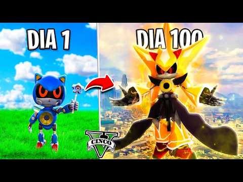 Sobrevivi 100 dias como Metal Sonic no GTA 5! (mod do filme do Sonic)