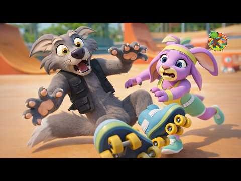 🛼🐺 Der Wolf Trainiert Für Ein Rollschuh-Rennen! 😱 | Märchen | KONDOSAN