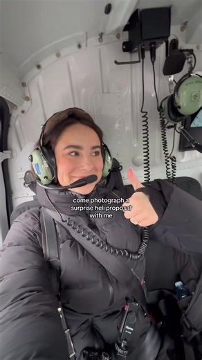 when your job entails flying in a heli over the Rockies >>> 🥹🤍 #helicopterproposal #banffproposal #surpriseproposal #proposalvideo #helicopterphotography