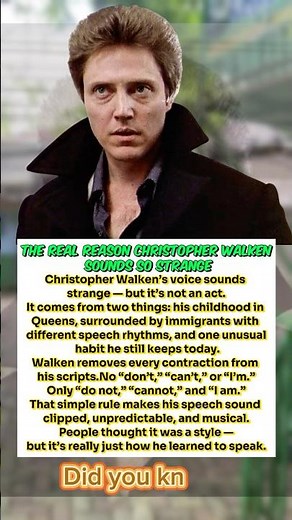The Real Reason Christopher Walken Sounds So Strange