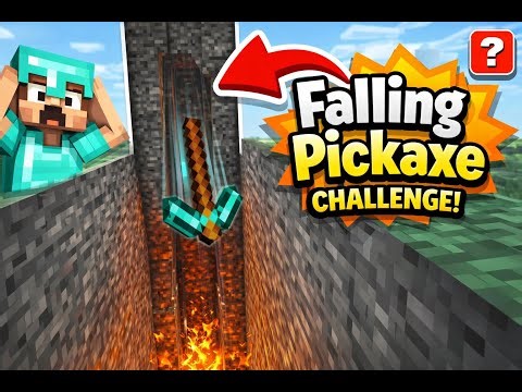 TNT Falling Pickaxe Challenge! 💥⛏️ #minecraftlive #fallingtntlive