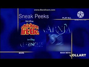 Sneak Peeks Menu to The Pacifier 2005 DVD (with the late 2004/early 2005 version)