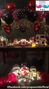 2.2K views · 58 reactions | Surprise your love ones with Props World.❤️️ Cake Flower bouquet Birthday cards Spark candle Happy birthday balloons Transparent customised surprise balloon box Balloon decoration Cage decoration Frames Lights decoration Floral cages Candle decor Much more Just for 12000/- rs For order and inquiry: INBOX US . #surprise #propsworld | Props World. | Facebook