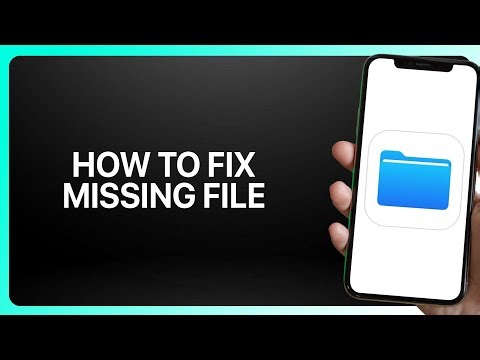 How To Fix “Missing File” In iPhone Files App 2025! Tutorial