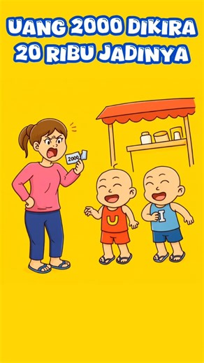 uang 2000 dikira 20 ribu jadinya malu #drawing #upinipinselamanya #prank