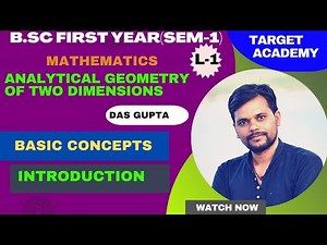 B.sc(part-1)L-1|Analytical Geometry of two dimensions| Introduction | @Mathswithsudip