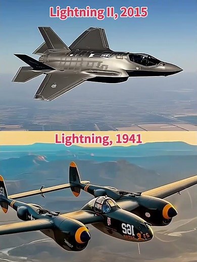 Lightning vs Lightning II: Epic Battle P-38 vs F-35 #militaryaircraft #ww2planes #lightning #f35