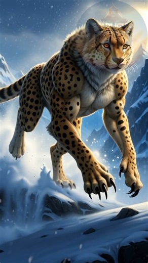 Unbelievable Cheetah × Polar Bear Hybrid – The Ultimate Arctic Predator! 😱🐆🐻‍❄️ #shorts---