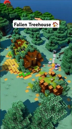 Minecraft FALLEN Treehouse Tutorial 🏠 #minecraft