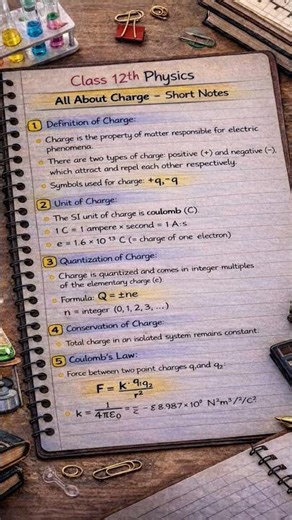 All About Electric Charge | Class 12 Physics Complete Revision 📚💯Score 100/100 in CBSE Notesmaster