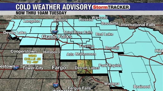 Tracking the frigid wind chills for tonight