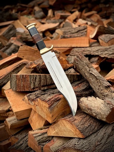 18" Crocodile Dundee Bowie Knife – Hand-forged Steel With Leather Sheath - Etsy