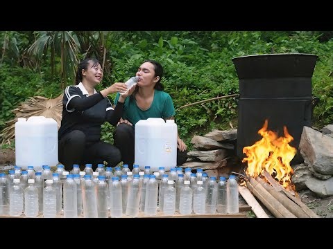 Traditional Vietnamese wine-making methods, harvest, picking and selling fruit, farm life.