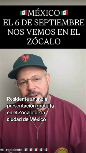 CALLE 13 ANUNCIA CONCIERTO GRATUITO EN LA #CDMX El rapero puertorriqueño Residente #calle13 se presentará en el #Zócalo de la Ciudad de #México el próximo 6 de septiembre en un concierto gratuito que promete reunir a miles de personas. La jefa de #Gobierno, Clara Brugada, confirmó la presentación del artista, conocido por sus letras críticas y sociales, en un video publicado en redes sociales. El concierto contará con la participación especial del colectivo Mujer en Cypher, integrado por Arianna