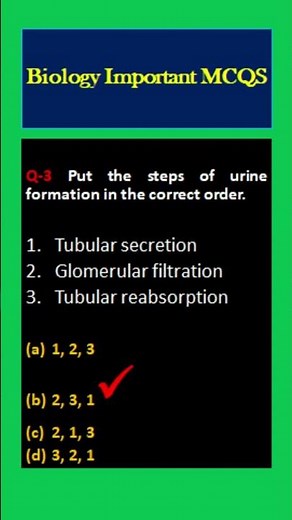 Excretory System || MCQS -11