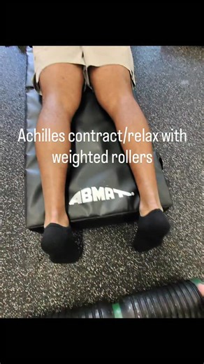 Addressing Achilles issues from a right leg injury long ago. Contract relax work with agitation side to side. #bodytempering #achilles #calf #legday #tendon #cscs | Body Temper Iowa