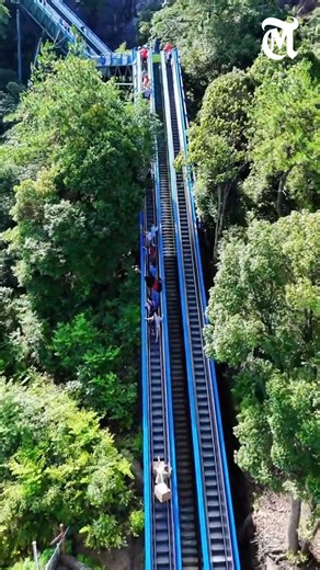The MES Times on Instagram: "Only in China Escalators & Elevators Built Into Mountains! #China #technology"