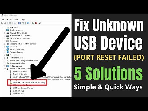 How To Fix Unknown USB Device Port Reset Failed Error in Windows 10 / 8 / 7 (Easy Way)