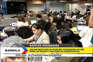 327K views · 1K reactions | Bumwelta ang media outfit na Rappler sa anila'y pangha-harass na ginagawa ng gobyerno. Kasunod ito ng pagbawi ng Securities and Exchange Commission sa certificate of incorporation ng news online site dahil sa umano'y paglabag nito sa konstitusyon. | Bandila | Facebook