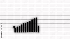 Stock market abstract finance background with motion graph, chart bars and financial information. animation Futuristic finance global economy stock exchange market business screen graph chart . Stock Video