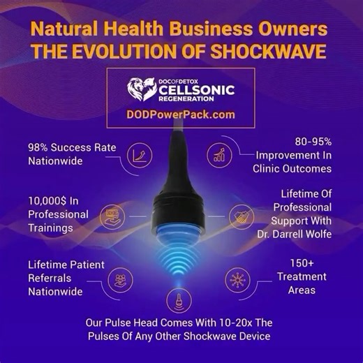Darrell Wolfe 🇺🇸 on Instagram: "✨Cellsonic Regeneration: A Quantum Leap Bridging Science & Medicine For Treatments, Sales & Training ➡️ DODPowerPack.com ➡️ Learn More 📞 Dr. Darrell Wolfe Direct: 1(469)861-8884 ➡️ USA Direct, Whatsapp & FaceTime: 1-855-900-4544 EXT. 5 📞"