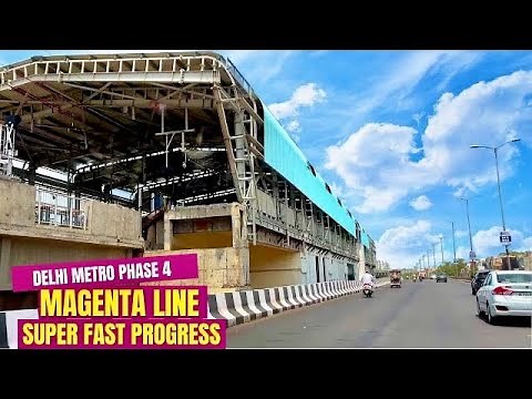 Delhi Metro Magenta Line 2025 – SUPER FAST Progress Janakpuri to Majlis Park