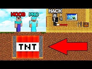 Minecraft Battle: NOOB vs PRO vs HACKER: SECRET HOUSE TRAP CHALLENGE in Minecraft Animation