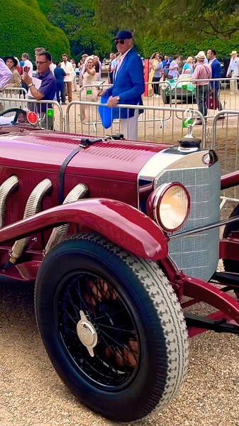 CLASSIC 1928 MERCEDES-BENZ SSK ROADSTER DRIVING OUT OF CAR CONCOURS SHOW! #shorts #trending #viral
