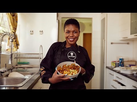 Lehlogonolo Maunatlala - Home Cook Hero - Pork Trotters served with Creamy Samp