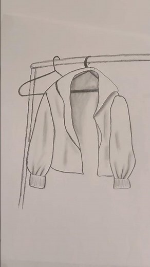 Easy Jacket Drawing Tutorial | Pencil Sketch for Beginners #plz_subscribe_my_channel #shortsfeed