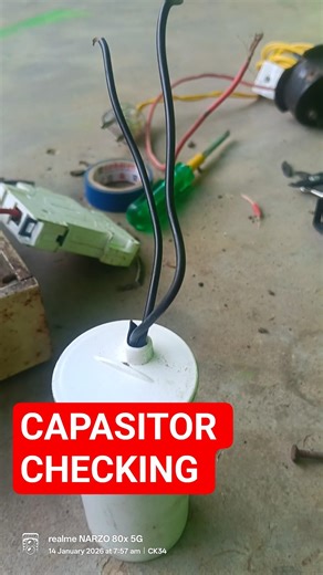 Capacitor checking 14 January 2026 #electrical