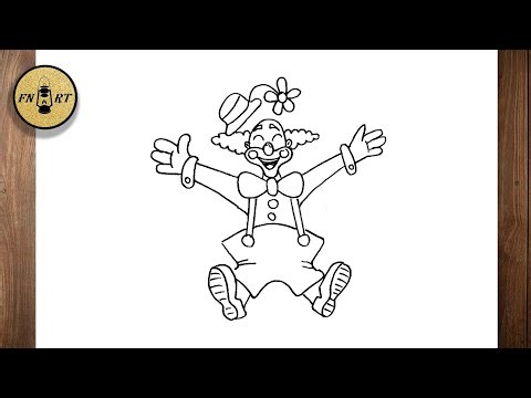 How to draw a clown full body easy
