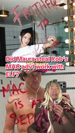 #greenscreen did Maura Higgins copy Rob Rausch’s MAC Cosmetic ad with the infamous ELF cosmetics who were cancelled last year for an advertisement with Matt Riffe. ELF has recently faced controversy for pretending to invent edge control. Should Maura have worked with this brand let alone copy Rob’s ad? I’m curious what you guys think. #traitorsus#traitors#robrausch#maurahiggins