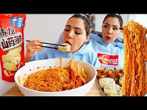 ASMR KIMCHI RECIPE & KIMCHI FRIED NOODLES, LARGE DUMPLINGS, SPICY SEAFOOD MUKBANG