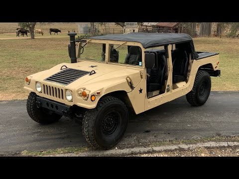 1994 AM General M1097R1 HMMWV 6.5L Diesel Soft Top Upgraded Interior Wood-Slat Bed