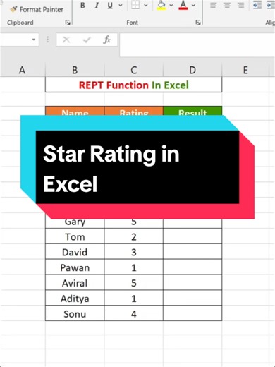 Creating Star Ratings in Excel: A Simple Guide
