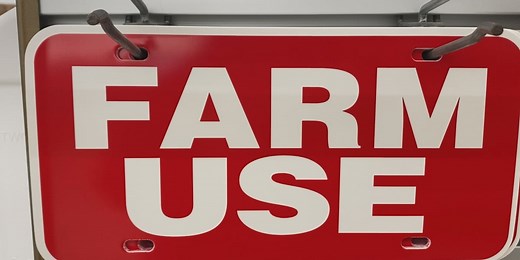 New regulations on Farm Use plates