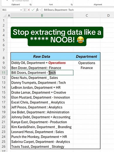Learn Data Extraction in Excel with TextAfter Function