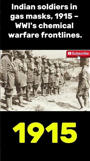 Indian Soldiers with Gas Masks – WWI, 1915