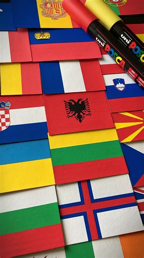 ROMANIA 🇹🇩 Flag Drawing #europe #flags #posca #drawing #nationalpride #romaniaflag #creatorsearchinsights