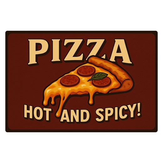 Astradesign Metal Sign Pizza Hot and Spicy 20 X 30 Cm – Vintage Snack Bar Decor Kitchen Italian Restaurant Sign - Etsy